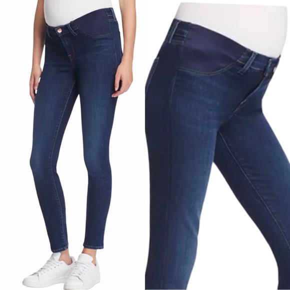 J Brand Denim - J BRAND Mama J Maternity Skinny Jeans in “Fleeting” Side Panel Under Belly Sz 25